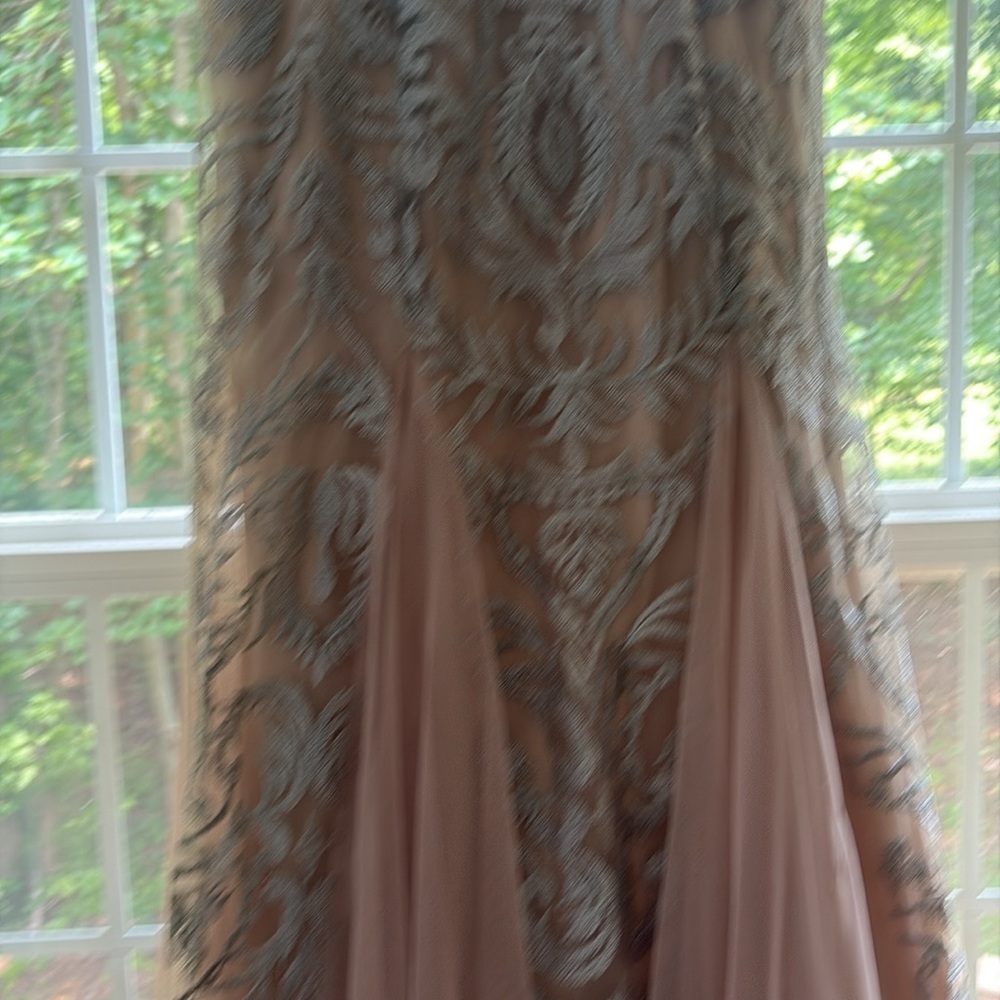 Alex Evenings Silver Lace Dress - Picture 4 of 6